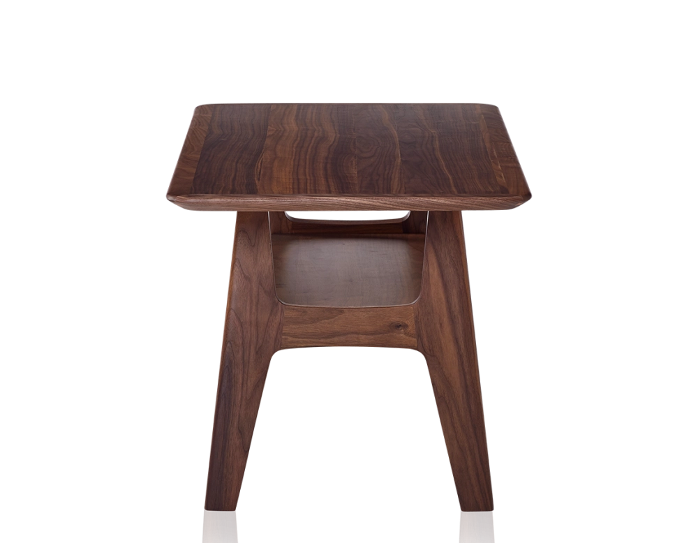 Table basse rectangulaire en noyer teinte naturelle 100x50 cm 100x50 cm