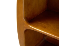 Etagère bibus métal et bois teinte merisier