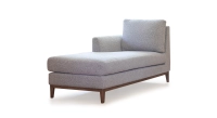 Chaise longue izquierda tejido rizado taupe claro