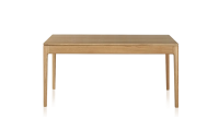 8 person oak dining table natural tint wooden top 180x100 cm