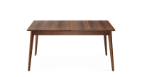 Table extensible en noyer 6 à 8 personnes avec plateau et allonges bois teinte naturelle 140x90 cm