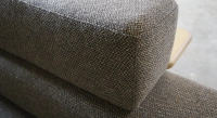 Canapé design tissu chiné brun