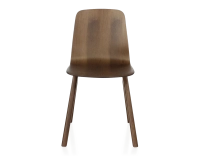 Oak designer chair dark brown wood stain