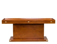 Table basse marine pliante bois teinte merisier