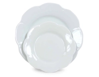 Assiette à dessert blanche porcelaine de Limoges lot de 6