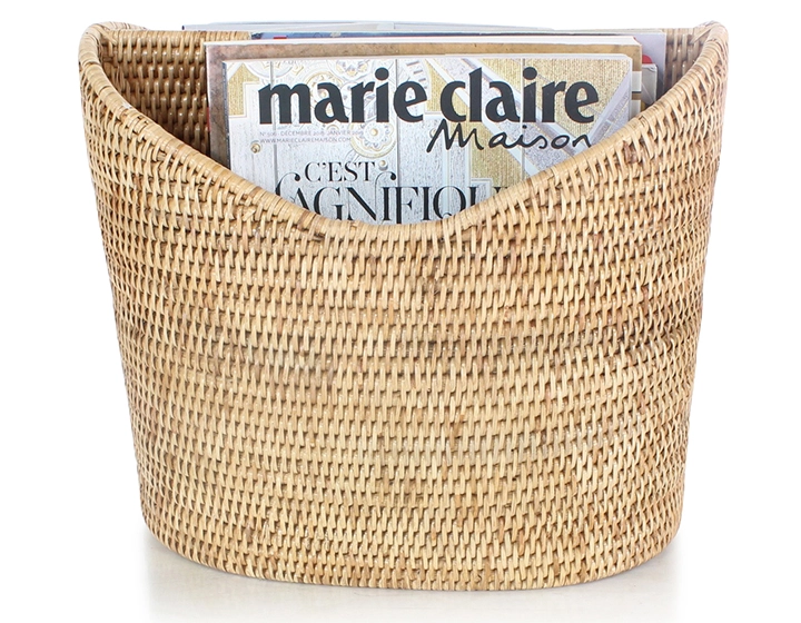 Porte revues en rotin naturel