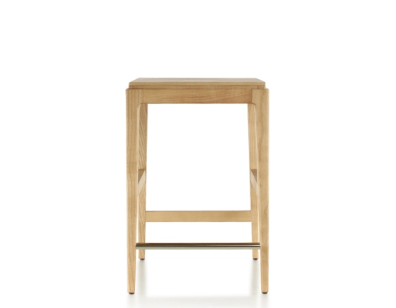 Tabouret de bar design H60 cm bois teinte naturelle assise bois