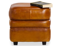 Pouf cuir cognac