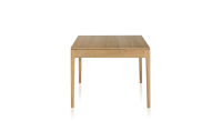 Mesa extensible de roble de 8 a 12 comensales con tablero y extensiones de madera en tinte natural 160x100 cm