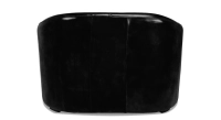2 seater leather club sofa black
