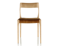 Chaise scandinave bois teinte naturelle assise tissu velours bronze