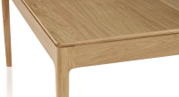 Table salle à manger 8 personnes en chêne teinte naturelle plateau bois 210x100 cm