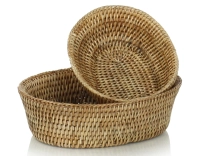 Corbeille a pain ovale en rotin naturel petit modèle