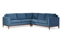 Module gauche 2,5 places tissu bleu jean