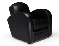 Fauteuil club cuir noir