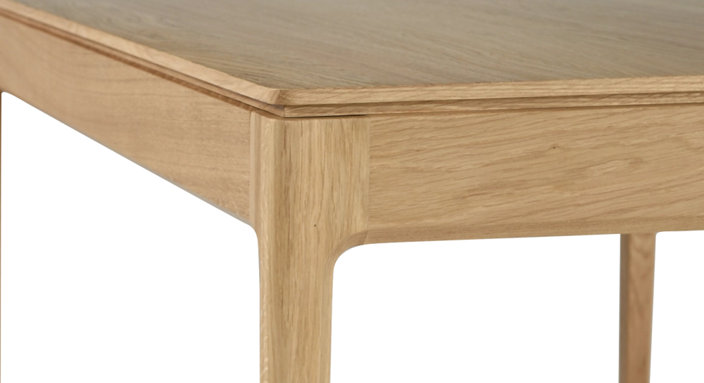 Table salle à manger 8 personnes en chêne teinte naturelle plateau bois 210x100 cm
