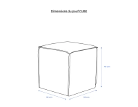 Pouf cuir cognac