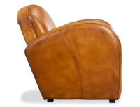 Fauteuil club cuir cognac