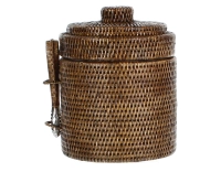 Cubitera de ratán marrón