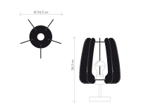 Lampe sur pied en bois et fil de coton tressage croisé
