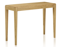 Consola fija de roble sin cajón teinte naturelle 100x40 cm