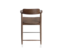Tabouret de bar H60 cm bois teinte marron foncé