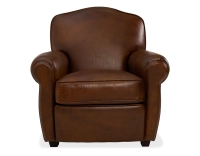Fauteuil club cuir marron vintage