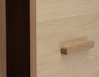 Oak bookcase natural wood finish