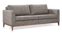 Canapé design 3 places tissu chiné marron