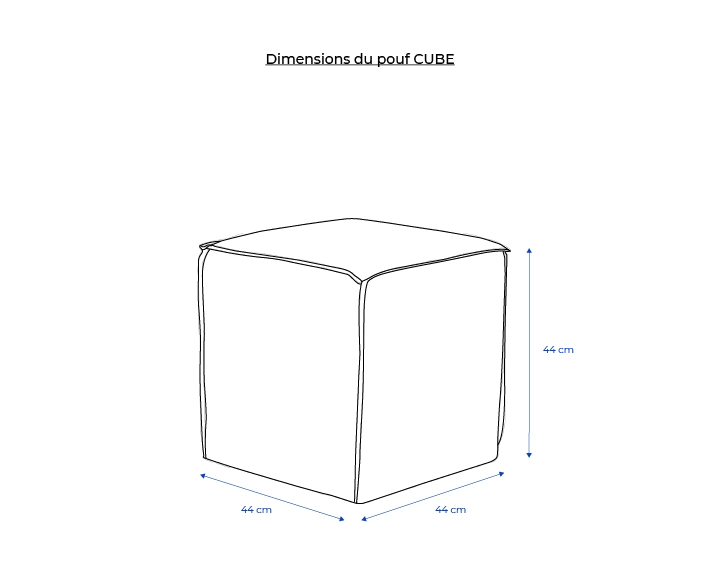 Pouf cuir cognac