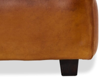 Pouf cuir cognac