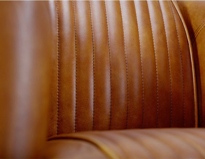 Fauteuil club cuir cognac