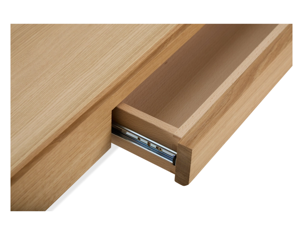 Bureau design en chêne teinte naturelle L100 cm