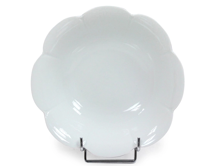 White soup plate, Limoges porcelain, set of 6