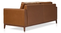 Canapé design 3 places cuir noisette
