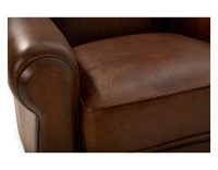 Fauteuil club cuir marron vintage
