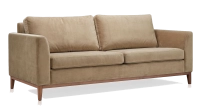 Canapé design 3 places tissu velours taupe clair