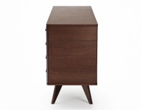 Buffet 3 portes en chêne bois teinte foncé