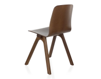 Oak designer chair dark brown wood stain