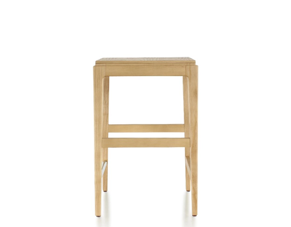 Tabouret de bar design H60 cm bois teinte naturelle assise bois