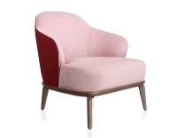 Fauteuil design tissu vieux rose et bordeaux 210x90 cm