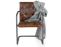 Fauteuil de bureau cuir marron soutenu