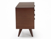 Buffet 2 portes en chêne bois teinte marron foncé