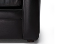 Fauteuil club cuir noir
