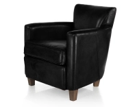 Fauteuil club cuir noir