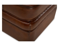 Pouf cuir marron vintage