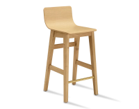 Tabouret de bar en chêne H60 cm bois teinte naturelle