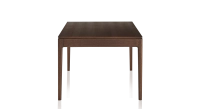 Table salle à manger 8 personnes en chêne teinte marron foncé plateau bois 210x100 cm