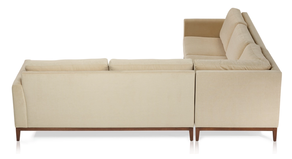 7 seater corner sofa cream fabric (3G - A - 3D)