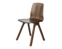 Oak designer chair dark brown wood stain